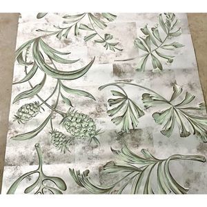 Wallpaper Scrap Wall Cover Decor Room Accent Green Vegetation Green Gray 68 x 27